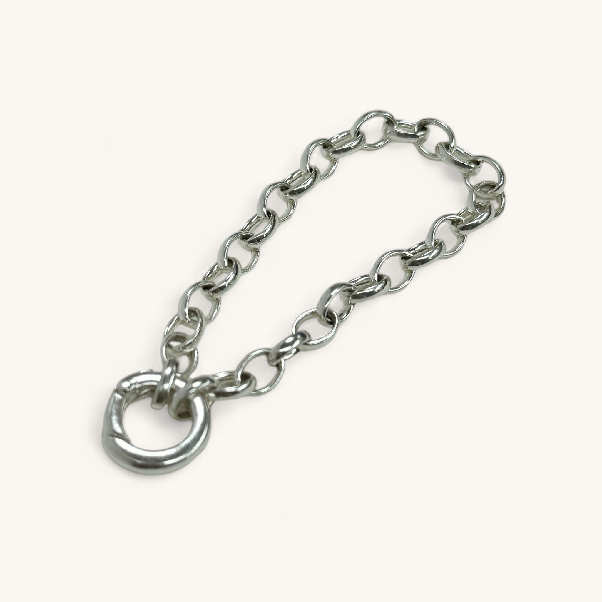Jennifer Loiselle Belcher Chain Silver Stacker Charm Bracelet