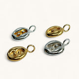 Jennifer Loiselle initial letter silver gold vermeil bubble pendant necklaces