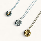 Jennifer Loiselle bubble initial letter pendant silver gold vermeil
