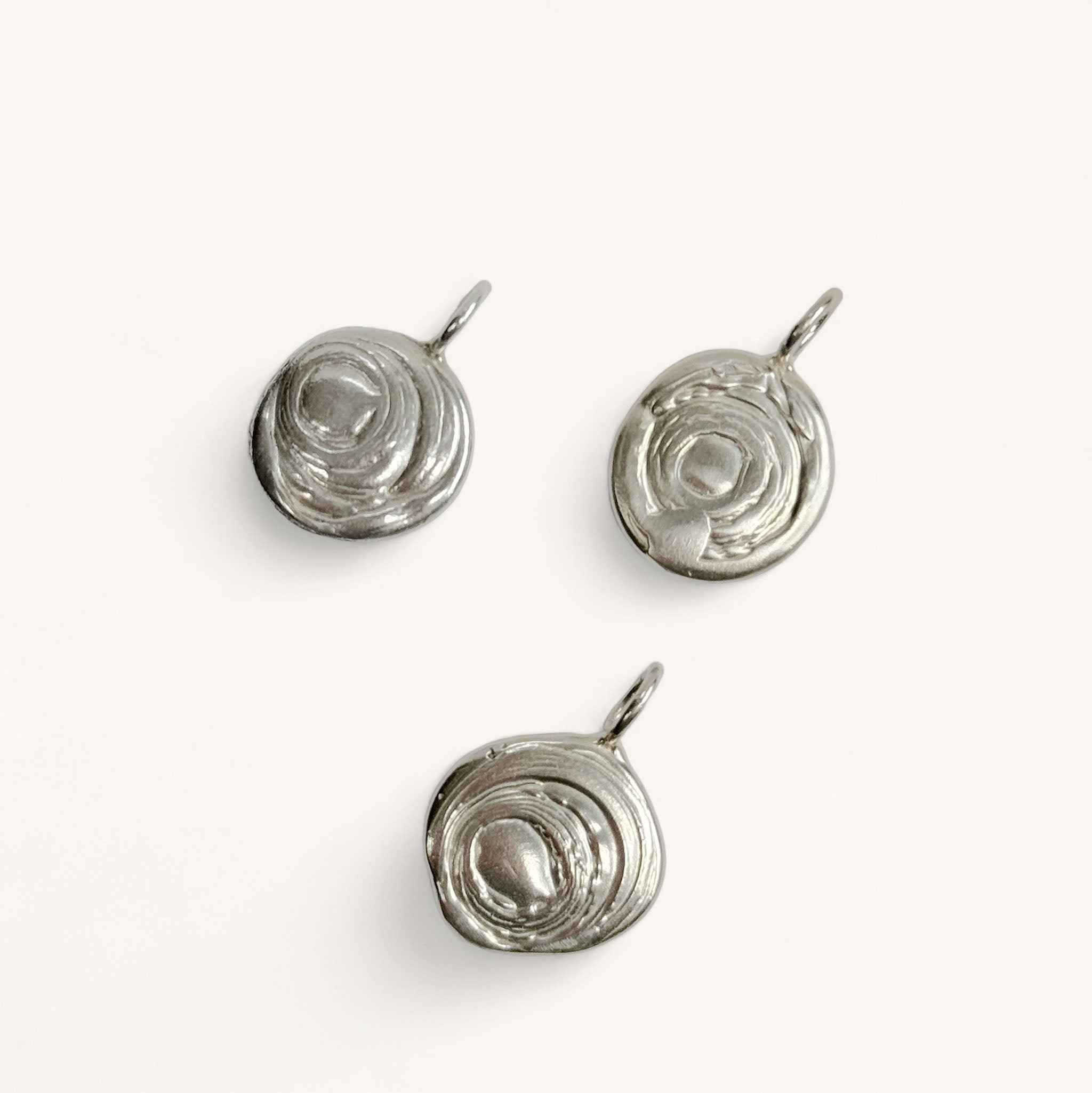 Jennifer Loiselle initial letter silver gold vermeil bubble pendant necklaces