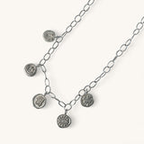 Jennifer Loiselle personalised Lucky Charm Organic Chain Silver Necklace