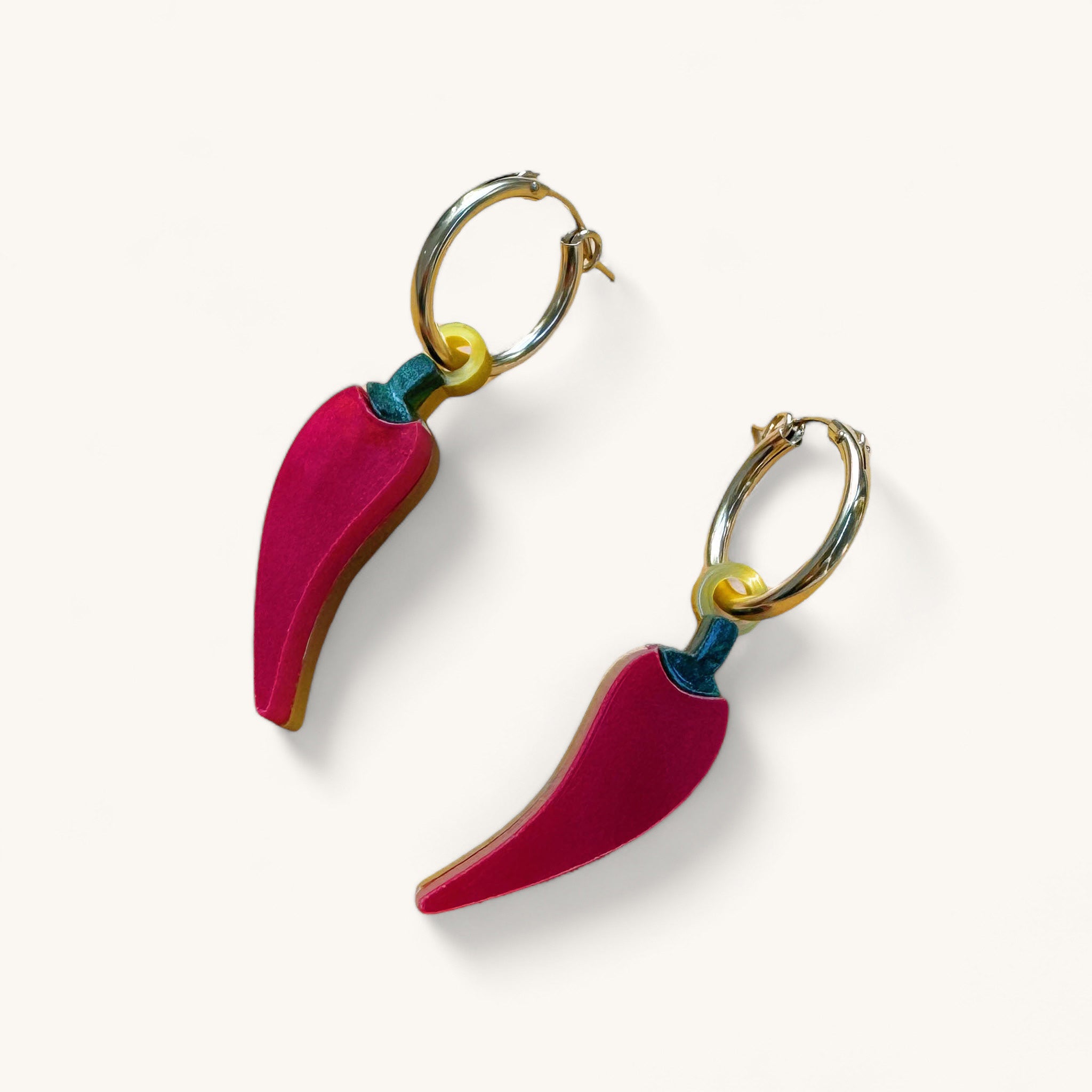 Jennifer Loiselle chilli earrings with gold filled hoops