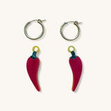 Jennifer Loiselle chilli earrings with gold filled hoops