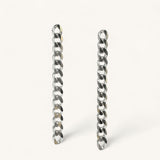 Jennifer Loiselle dangle curb chain earrings in silver