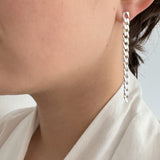 Jennifer Loiselle dangle curb chain earrings in silver