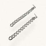 Jennifer Loiselle dangle curb chain earrings in silver
