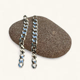 Jennifer Loiselle dangle curb chain earrings in silver