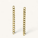 Jennifer Loiselle dangle curb chain earrings in gold vermeil