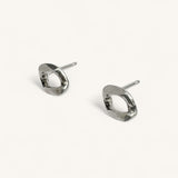 Jennifer Loiselle mini curb stud earrings in silver