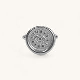 Jennifer Loiselle Evil Eye recycled silver handmade ring