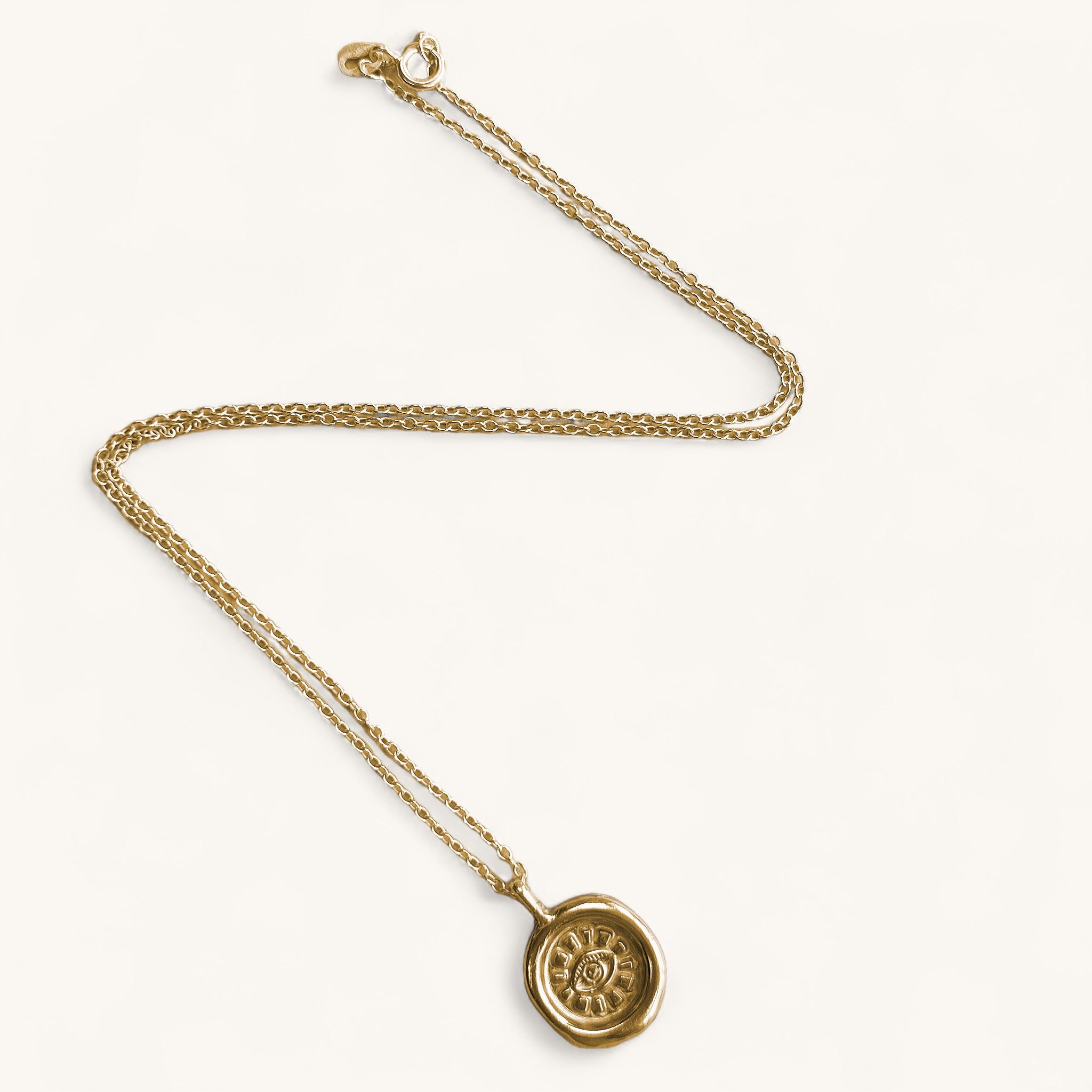 Jennifer Loiselle Evil Eye Neckalce in gold vermeil