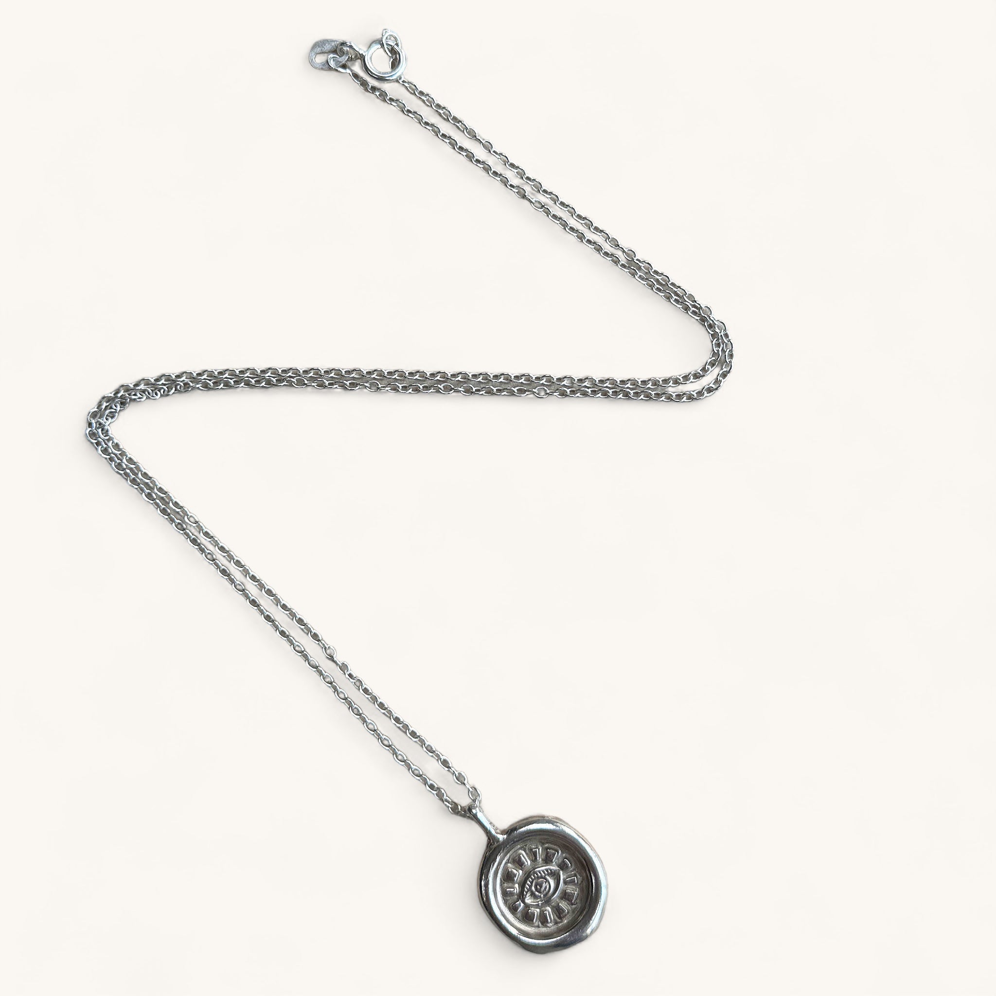 Jennifer Loiselle Evil Eye Neckalce in recycled silver