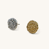 Jennifer Loiselle Evil Eye Stud Earrings in Silver