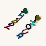 Jennifer Loiselle Hapy Hour word earrings