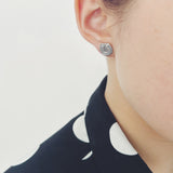 Jennifer Loiselle recycled silver lucky horseshoe lost wax cast handmade  earrings