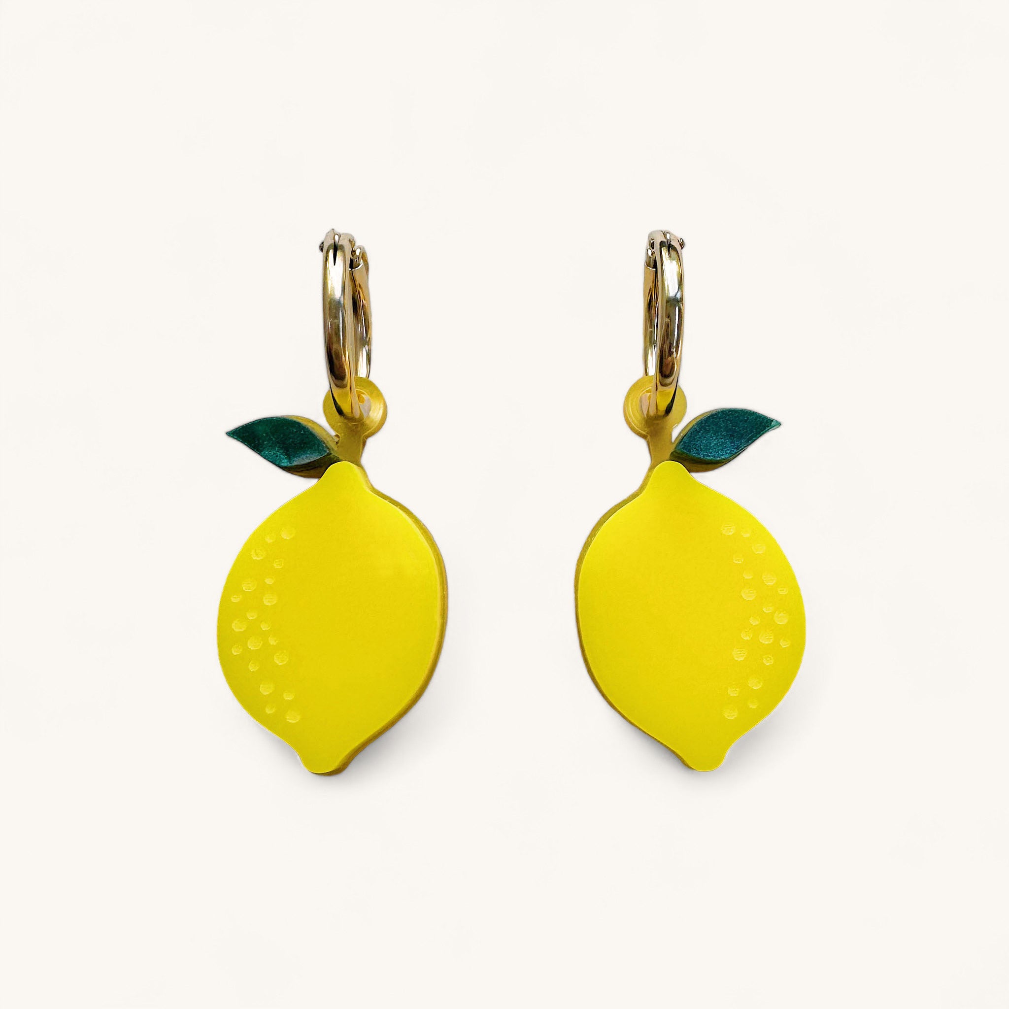 Jennifer Loiselle Lemon Earrings with gold filled hoops