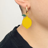 Jennifer Loiselle Lemon Earrings with gold filled hoops