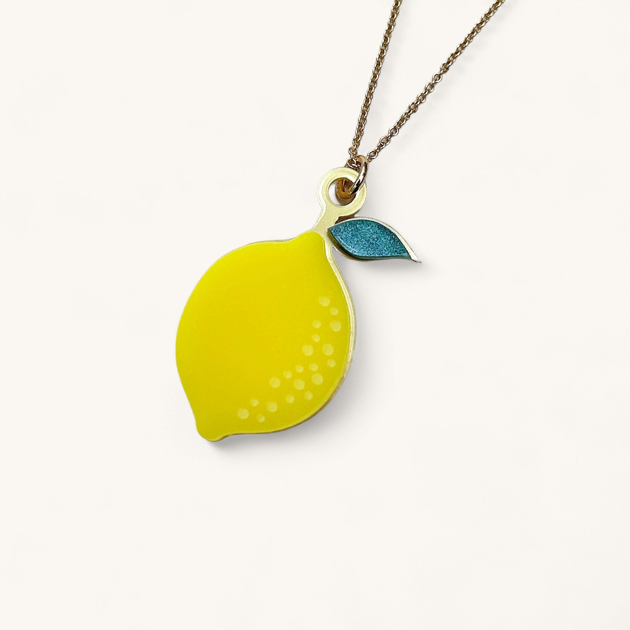 Jennifer Loiselle lemon charm necklace