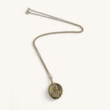 Jennifer Loiselle Lucky Cat Necklace in silver and gold vermeil