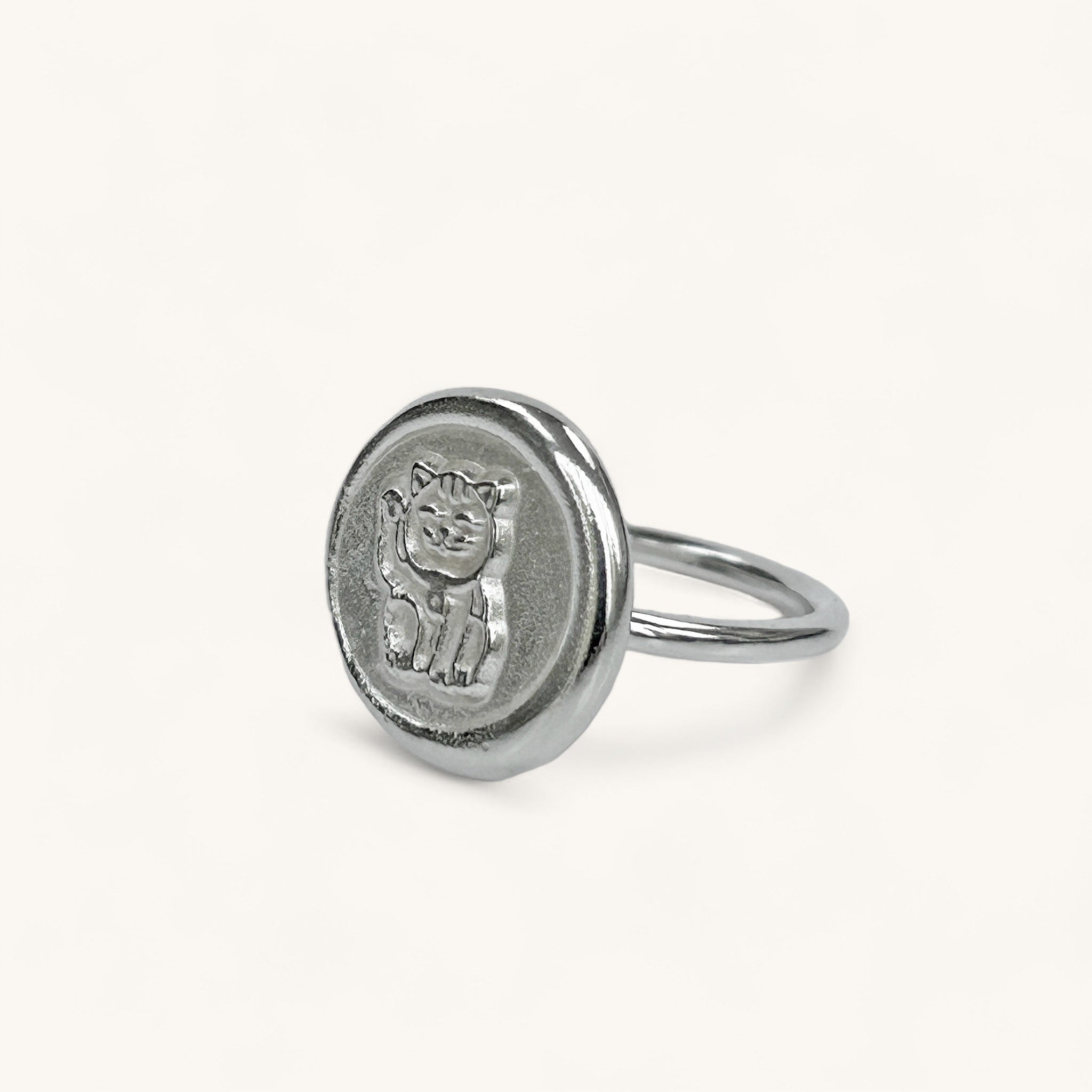 Jennifer Loiselle Lucky Cat Recycled Silver Ring