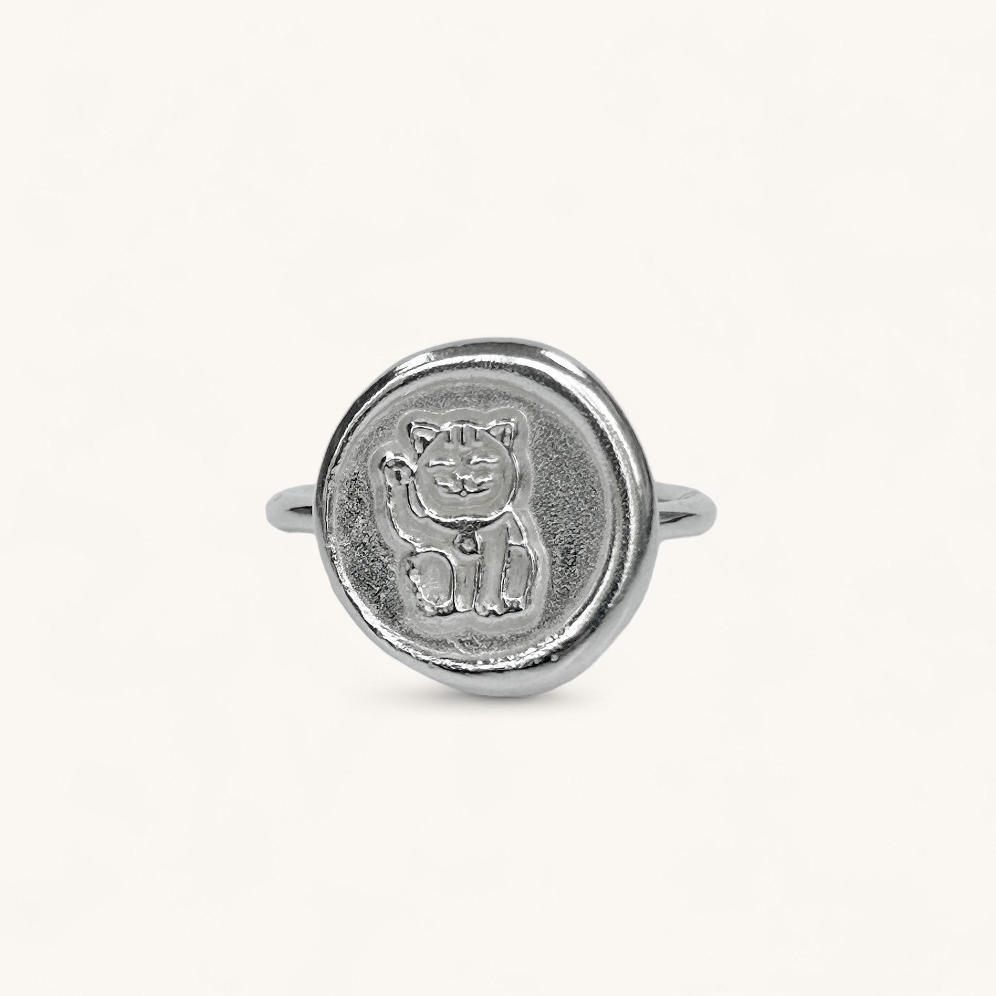 Jennifer Loiselle Lucky Cat Recycled Silver Ring