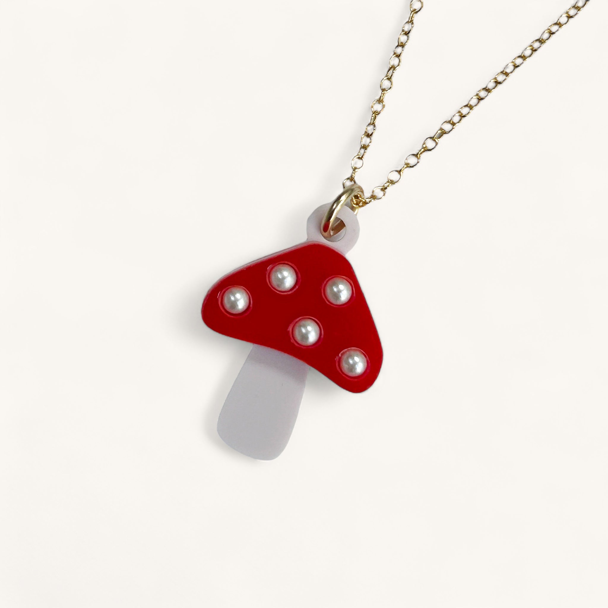 Jennifer Loiselle mushroom pendant charm necklace