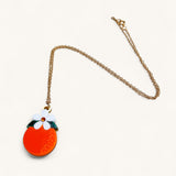 Jennifer Loiselle orange blossom fruit pendant necklace