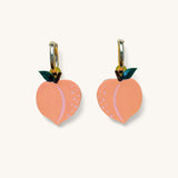 Jennifer Loiselle peach earrings with gold filled hoops