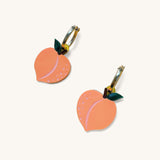 Jennifer Loiselle peach earrings with gold filled hoops