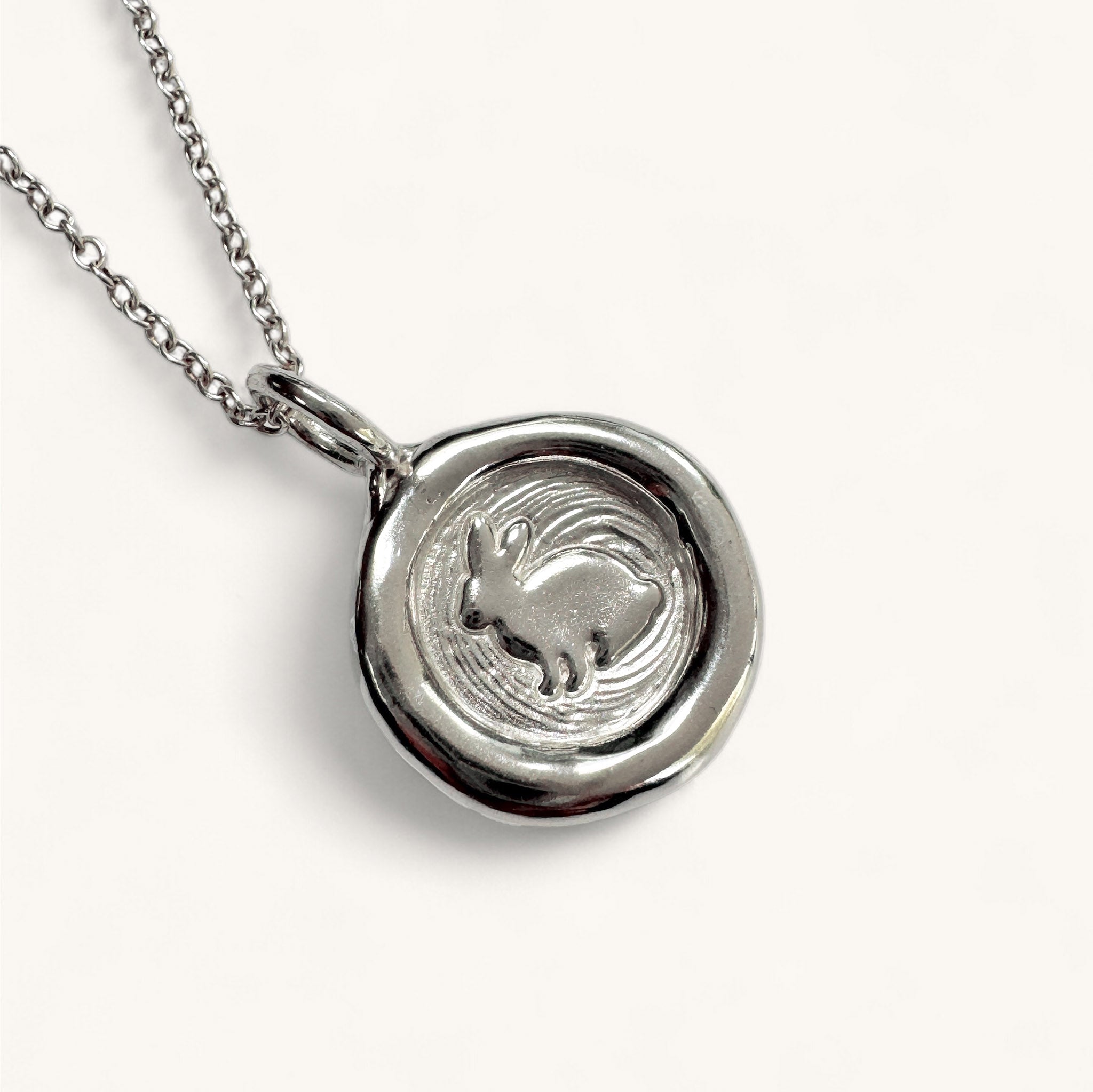 Jennifer Loiselle lucky rabbit pendant necklace in silver