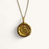 Jennifer Loiselle lucky rabbit pendant necklace in gold vermeil