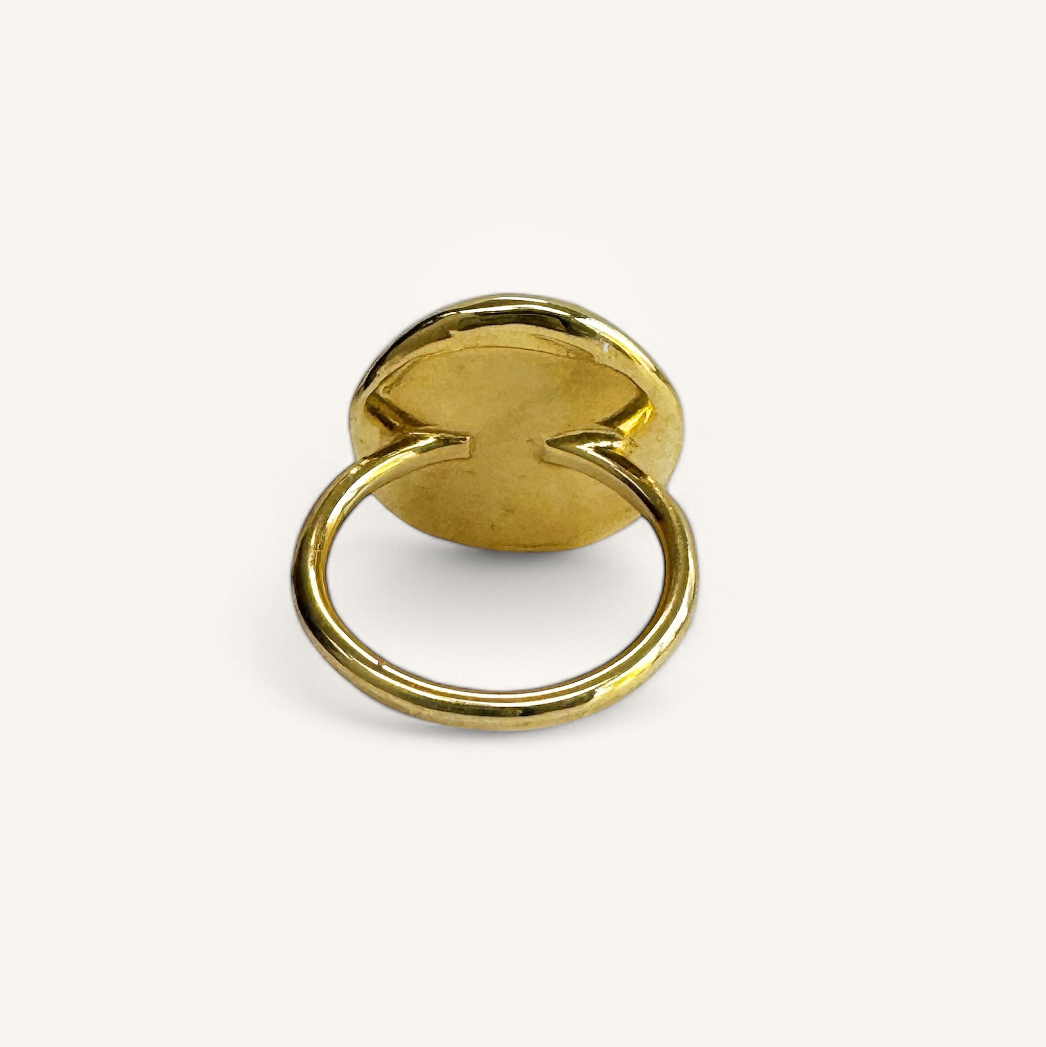 Jennifer Loiselle rabbit ring in gold vermeil
