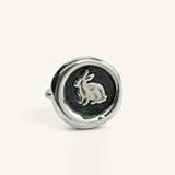 Jennifer Loiselle Rabbit Ring in Oxidised SIlver