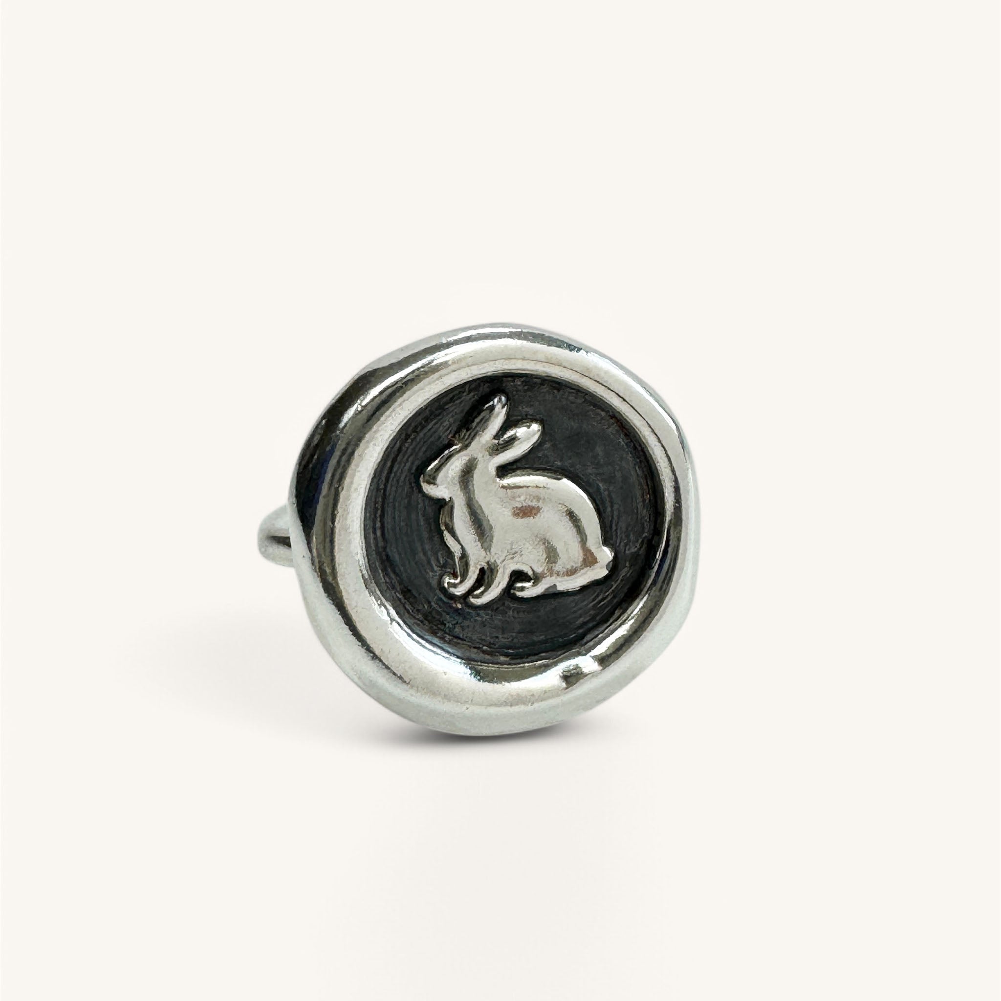 Jennifer Loiselle Rabbit Ring in Oxidised SIlver