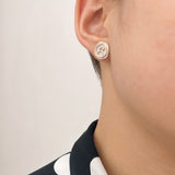 Jennifer Loiselle Sad Face Stud Earrings in Silver