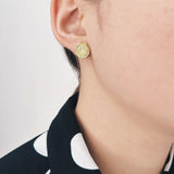 Jennifer Loiselle Smiley Face Stud Earrings in Gold