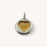 Jennifer Loiselle stamped heart silver and gold vermeil pendant