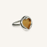 Jennifer Loiselle Stamped Heart ring in recycled silver