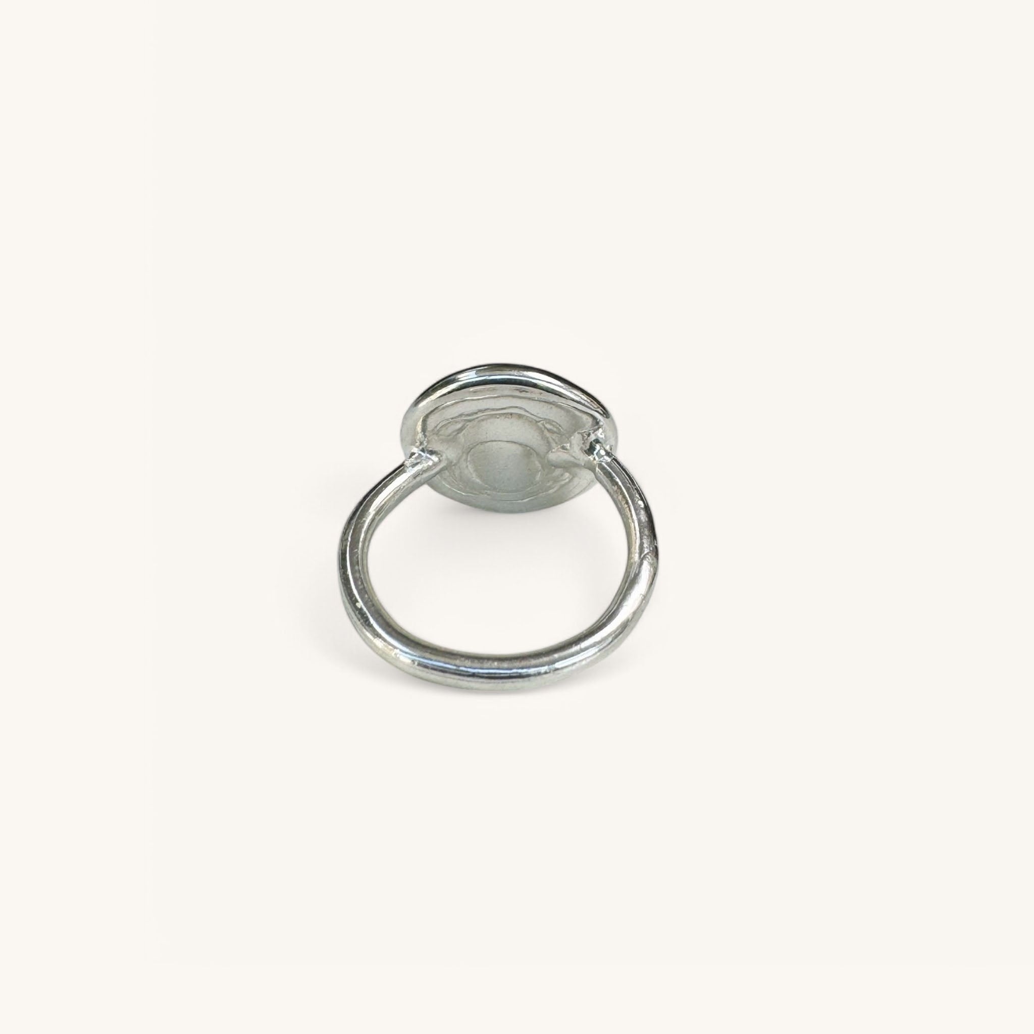 Jennifer Loiselle Stamped Heart ring in recycled silver
