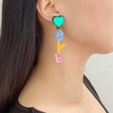 Jennifer Loiselle Hi Bye Word Slogan Laser Cut Acrylic Fashion Statement Earrings