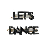 Jennifer Loiselle Let's Dance word hair clips