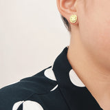 Jennifer Loiselle Lucky Four Leaf Clover Stud Earrings in Gold