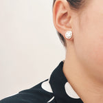 Jennifer Loiselle Lucky Four Leaf Clover Stud Earrings in Silver