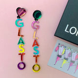 Custom Slogan Word Earrings
