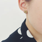 Jennifer Loiselle recycled gold vermeil lucky horseshoe lost wax cast handmade  earrings