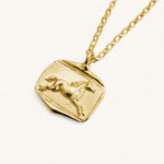 Jennifer Loiselle  handmade gold vermeil horse  on a belcher chain necklace