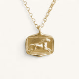 Jennifer Loiselle  handmade gold vermeil horse  on a belcher chain necklace