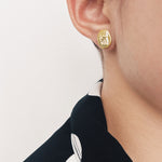 Jennifer Loiselle Lucky Cat Stud Earrings in Gold