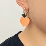 Jennifer Loiselle Acrylic Peach Earrings with gold filled hoops
