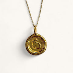 Jennifer Loiselle lucky rabbit pendant necklace in  gold vermeil